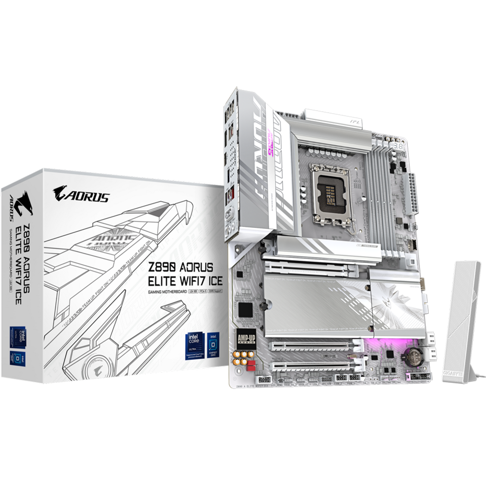 جيجابايت Z890 AORUS ELITE WIFI7 ICE لوحة الأم بمقبس LGA1851