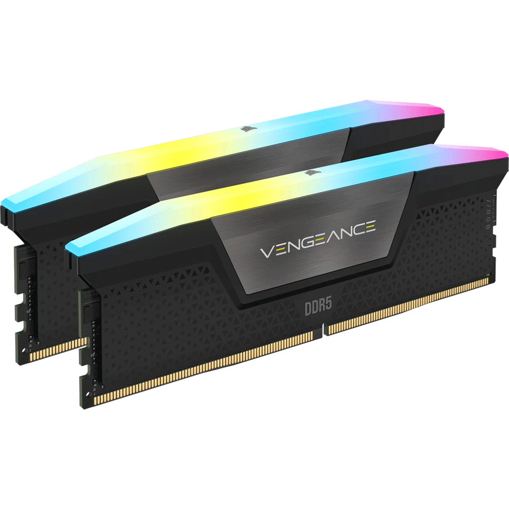 كورسير VENGEANCE RGB 32GB 2x16GB DDR5 DRAM 6400MT/s CL36 طقم رامات