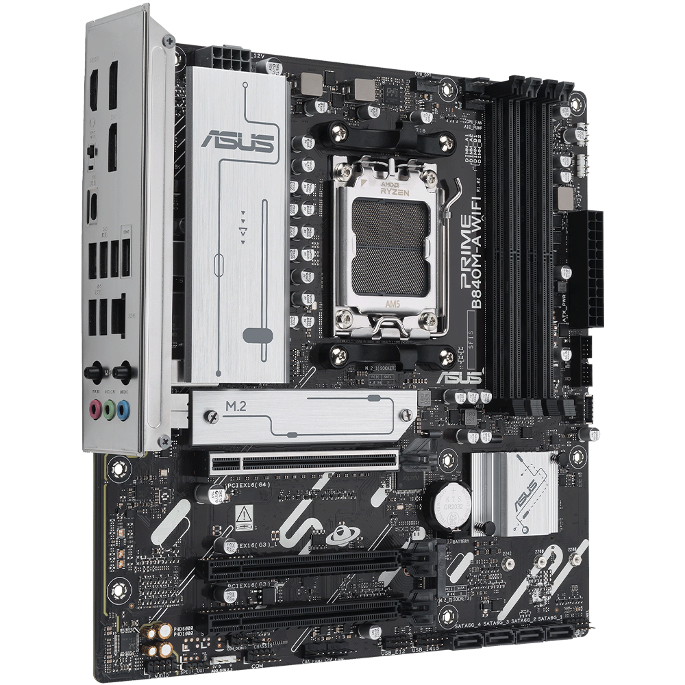 ASUS PRIME B840M-A WIFI, AM5 Socket For AMD Ryzen CPUs Motherboard