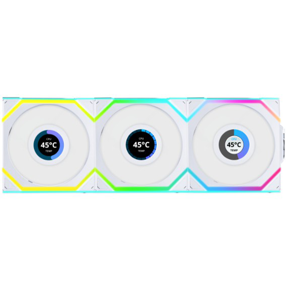 ليان لي UNI FAN SL Wireless LCD 120mm طقم 3 مراوح مع جهاز تحكم لاسلكي