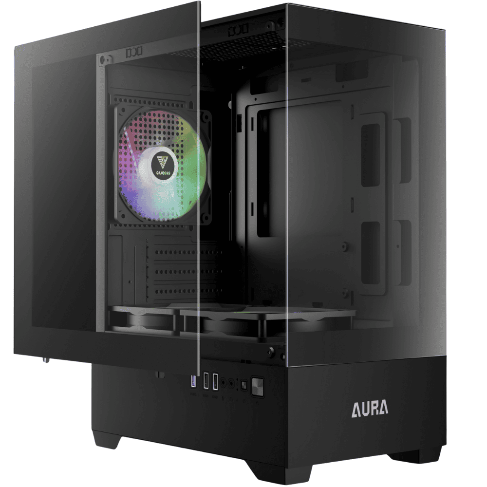 Gamdias AURA GC9M ARGB micro-ATX Mini Tower PC Case With 3x ARGB