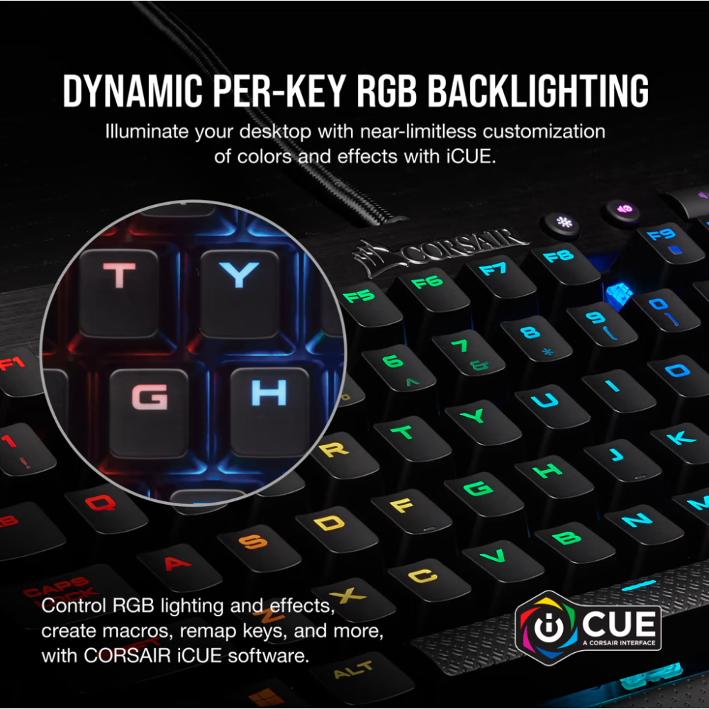 Corsair K65 RGB RAPIDFIRE Mechanical Gaming Keyboard CHERRY MX Speed