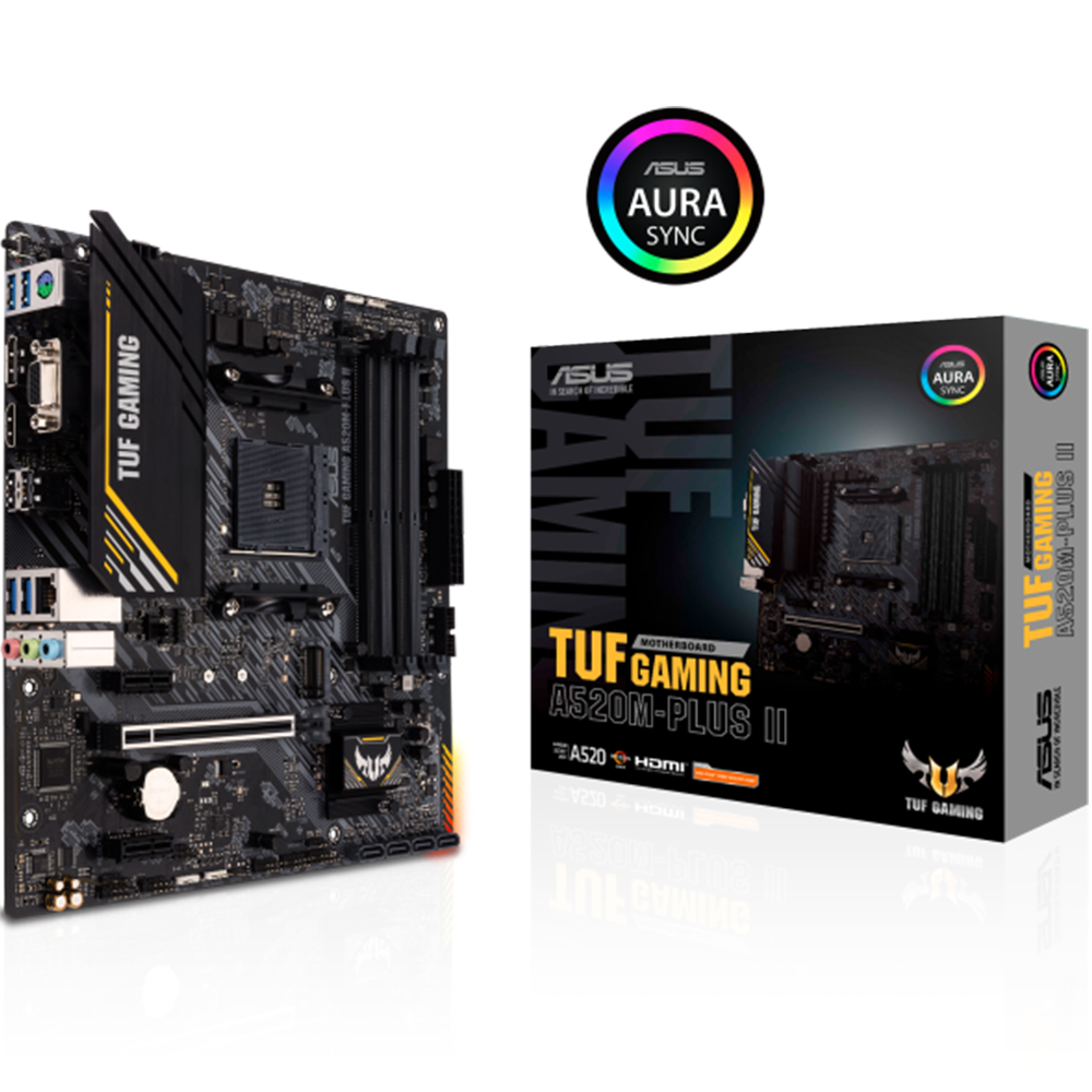 ASUS TUF GAMING A520M-PLUS II DDR4, AM4 Socket Motherboard