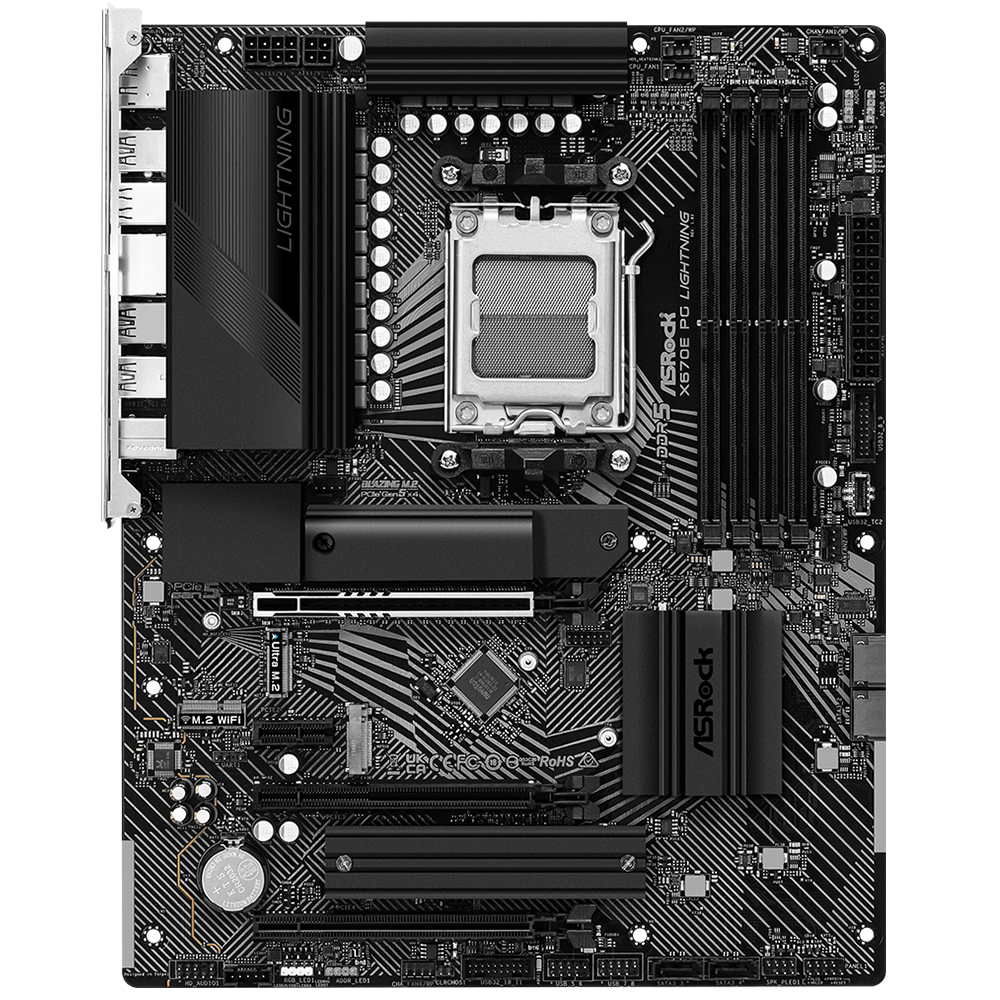 اسروك اللوحة الام X670E PG Lightning DDR5 بمقبس AM5 لمعالجات AMD