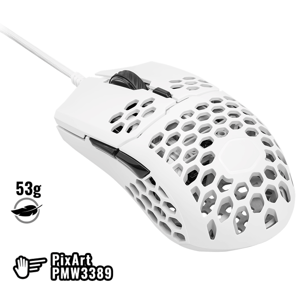 Cooler Master MM710 White Matte 53g Gaming Mouse with Lightweight