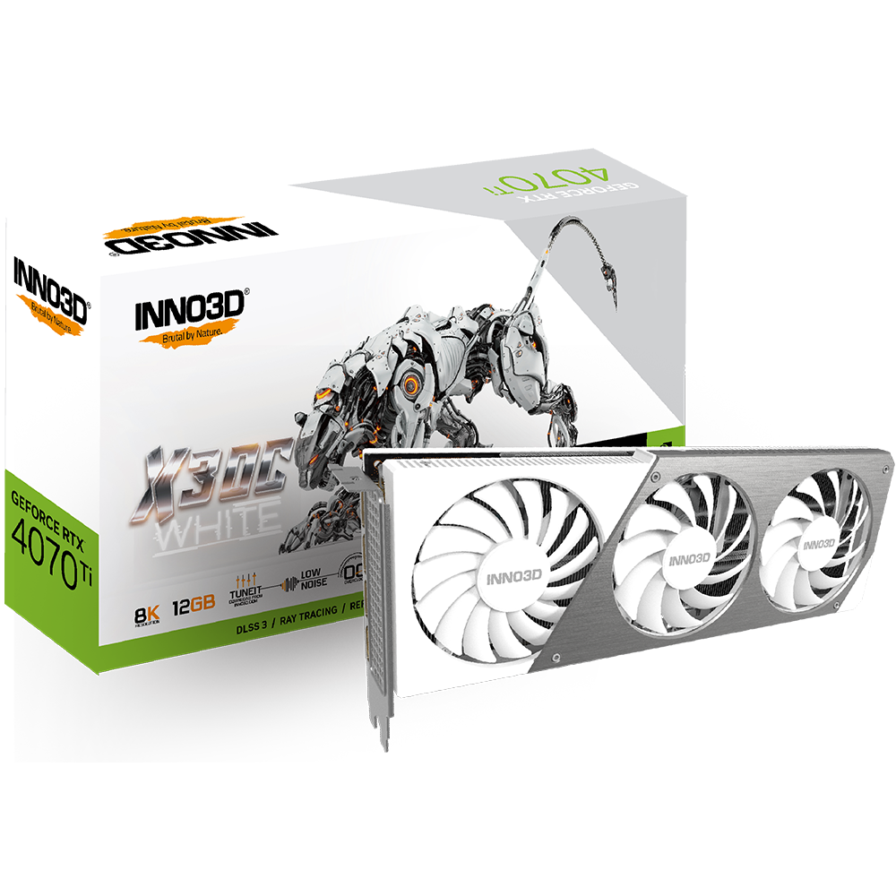 INNO3D GeForce RTX 4070 TI X3 OC White 12GB Graphics Card