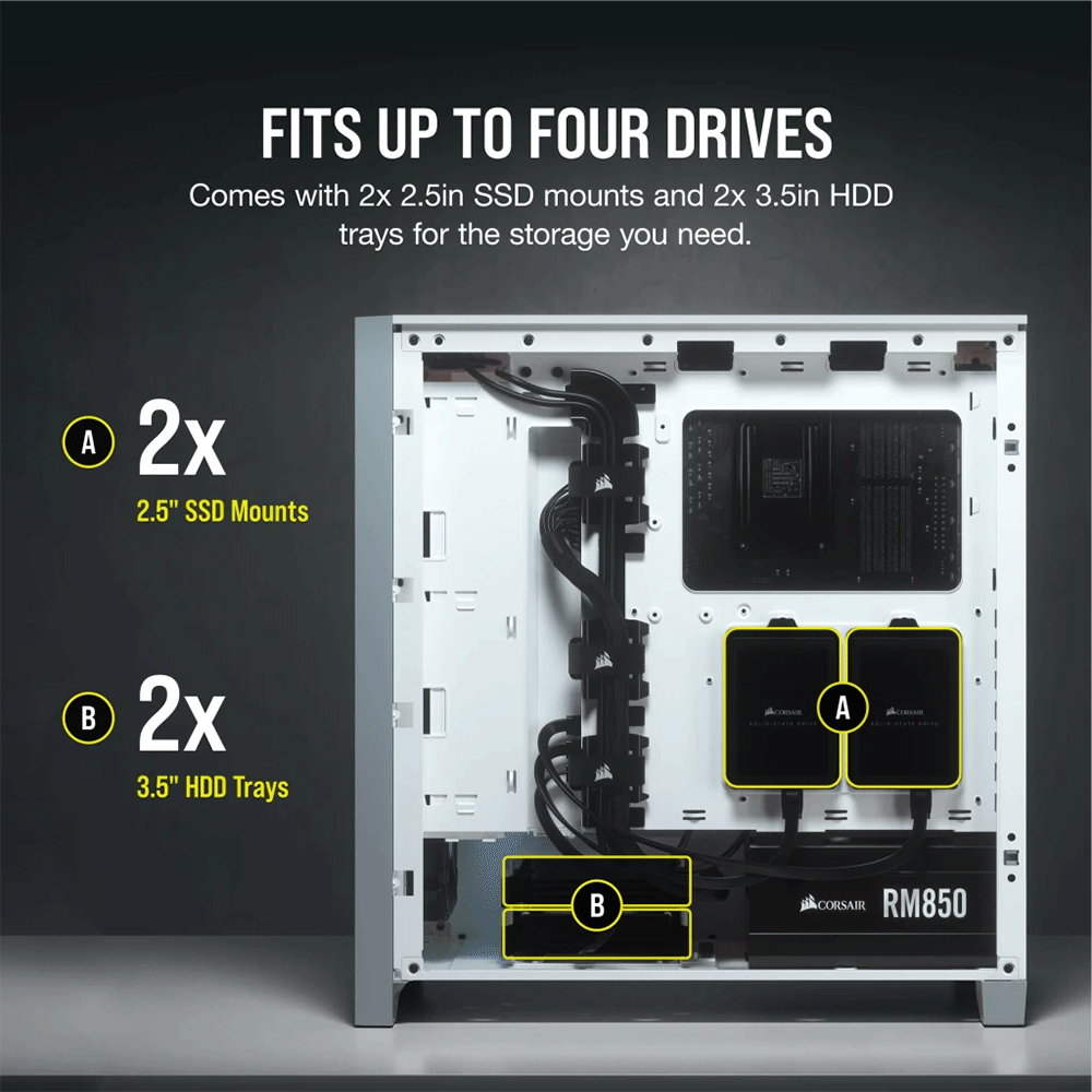  CORSAIR 4000D AIRFLOW Tempered Glass Mid-Tower ATX