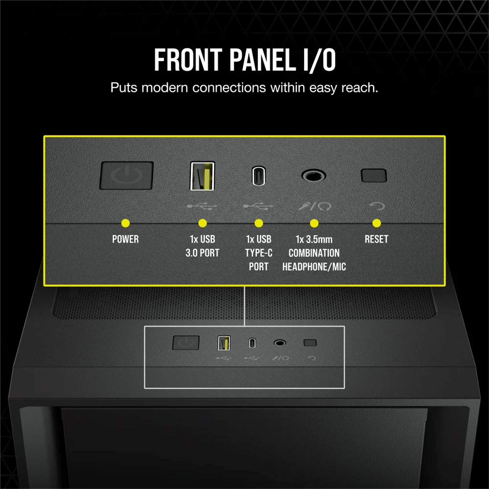 Corsair 4000D Tempered Glass Mid-Tower ATX Case — Black
