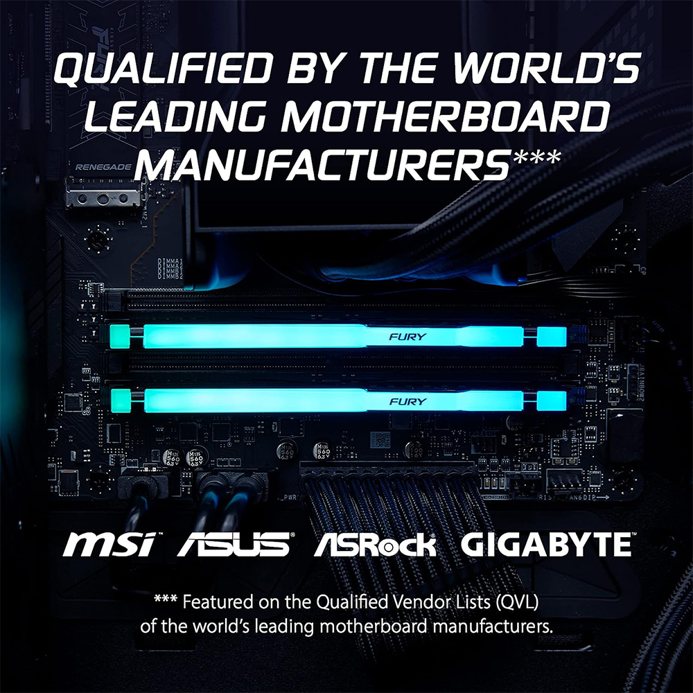 Kingston FURY Beast DDR5 RGB 5600MT/s DDR5 CL40 Desktop Memory Kit