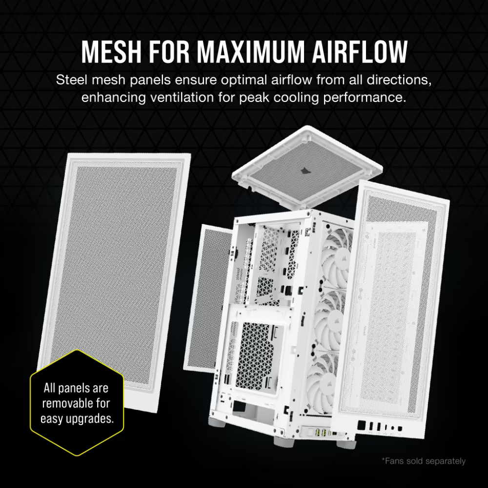 Corsair 2000D AIRFLOW Mini-ITX PC Case - White