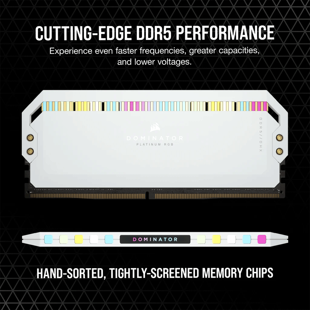 Corsair DOMINATOR PLATINUM RGB 64GB (2x32GB) DDR5 5200MHz C40 RAM Kit