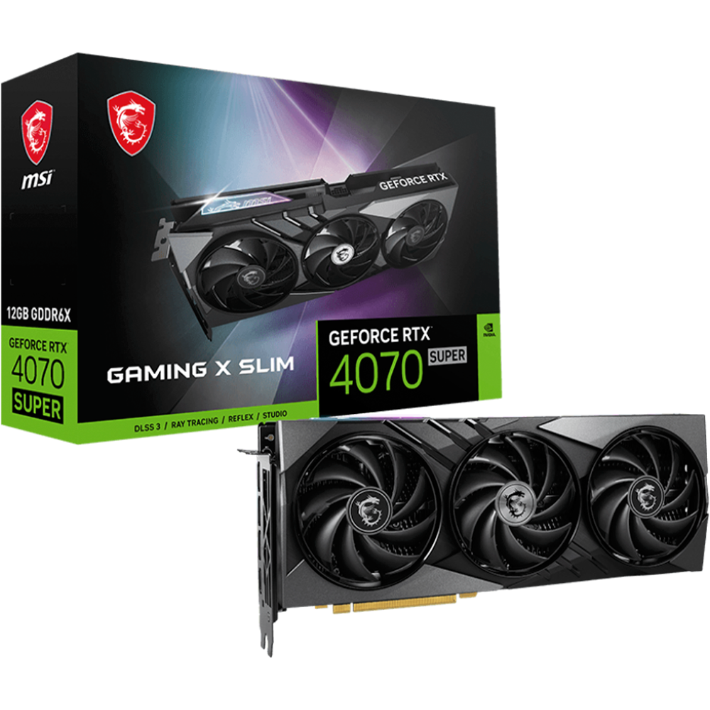 MSI GeForce RTX 4070 SUPER 12G GAMING X SLIM Gaming Graphics Card