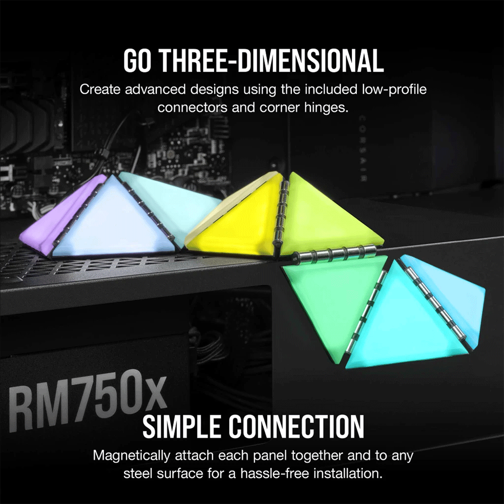 Corsair iCUE LC100 Case Accent Lighting Panels Mini Triangle