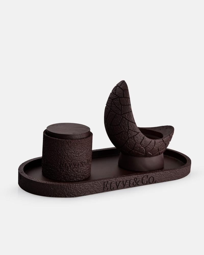 An Artistic Incense Burner & Box Se Choose Color:(Incense burner and incense box set in dark brown color)