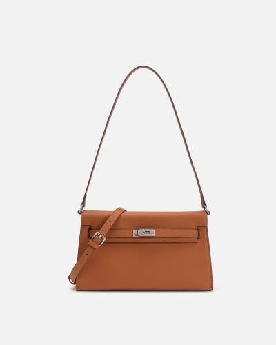 Women's bag with an elegant design in brown