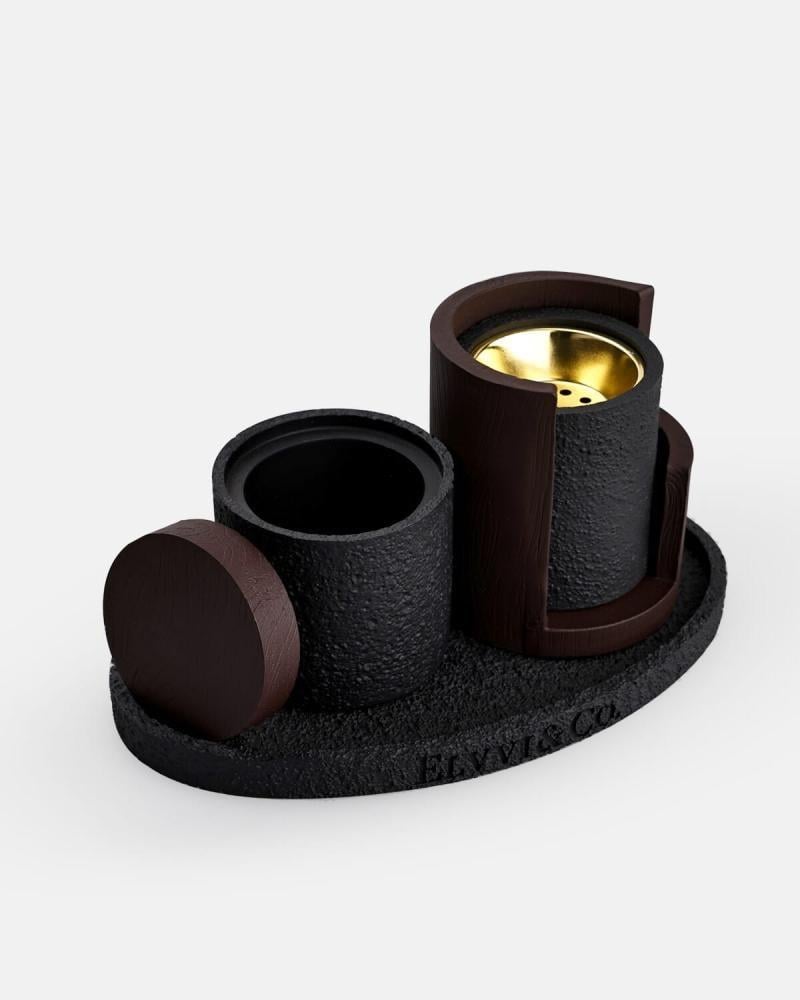Luxury Incense Tray Set Choose Color:(Incense burner and incense box set in black and brown)