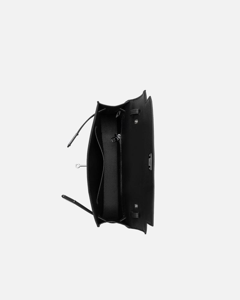 Women's handbag with an elegant design in black