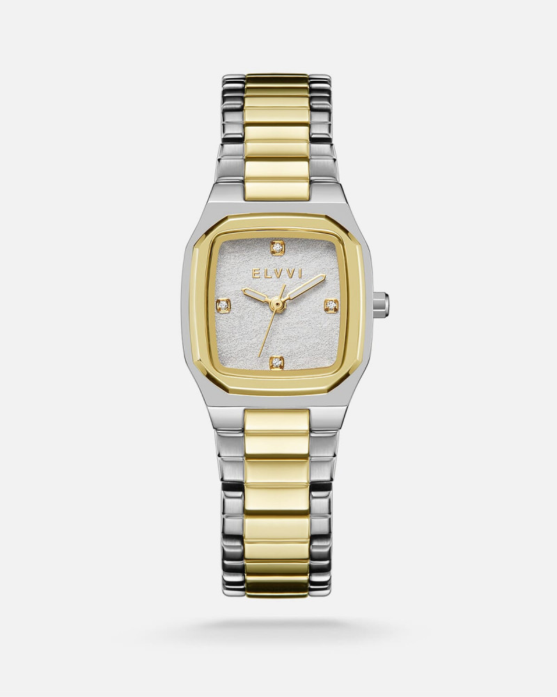 Women's steel watch in gold and silver