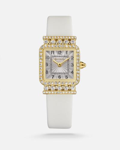Women's white leather watch