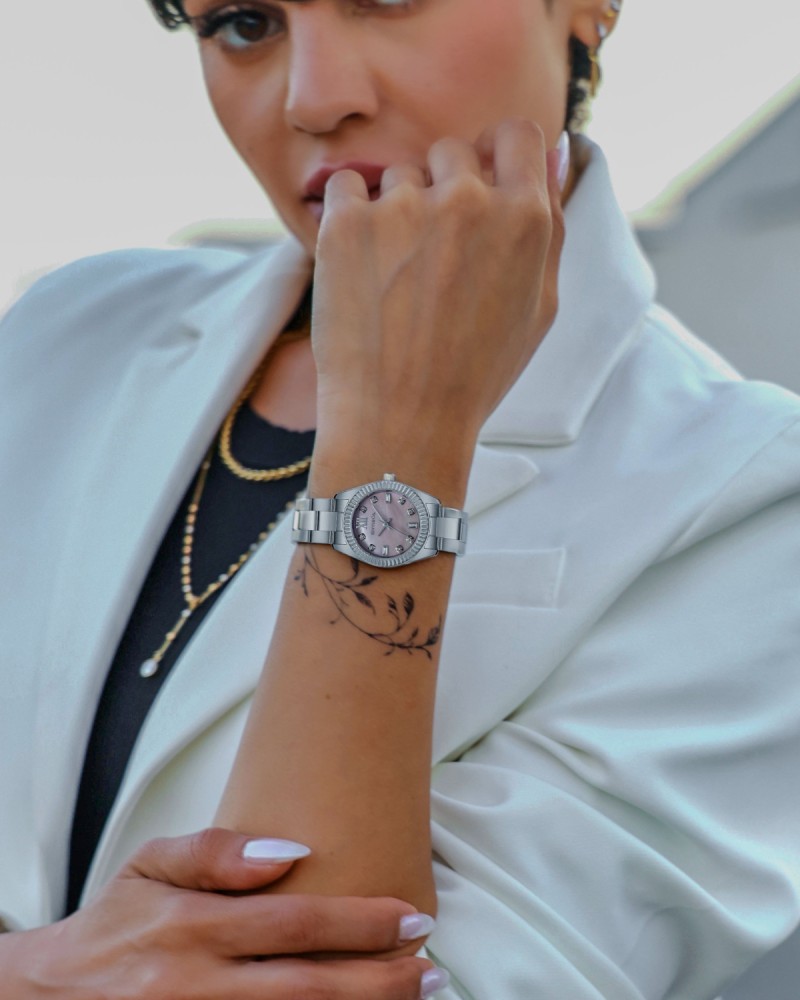 Women's steel watch from Al-Fay