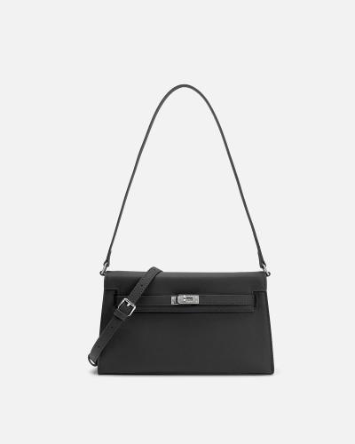 Women's handbag with an elegant design in black