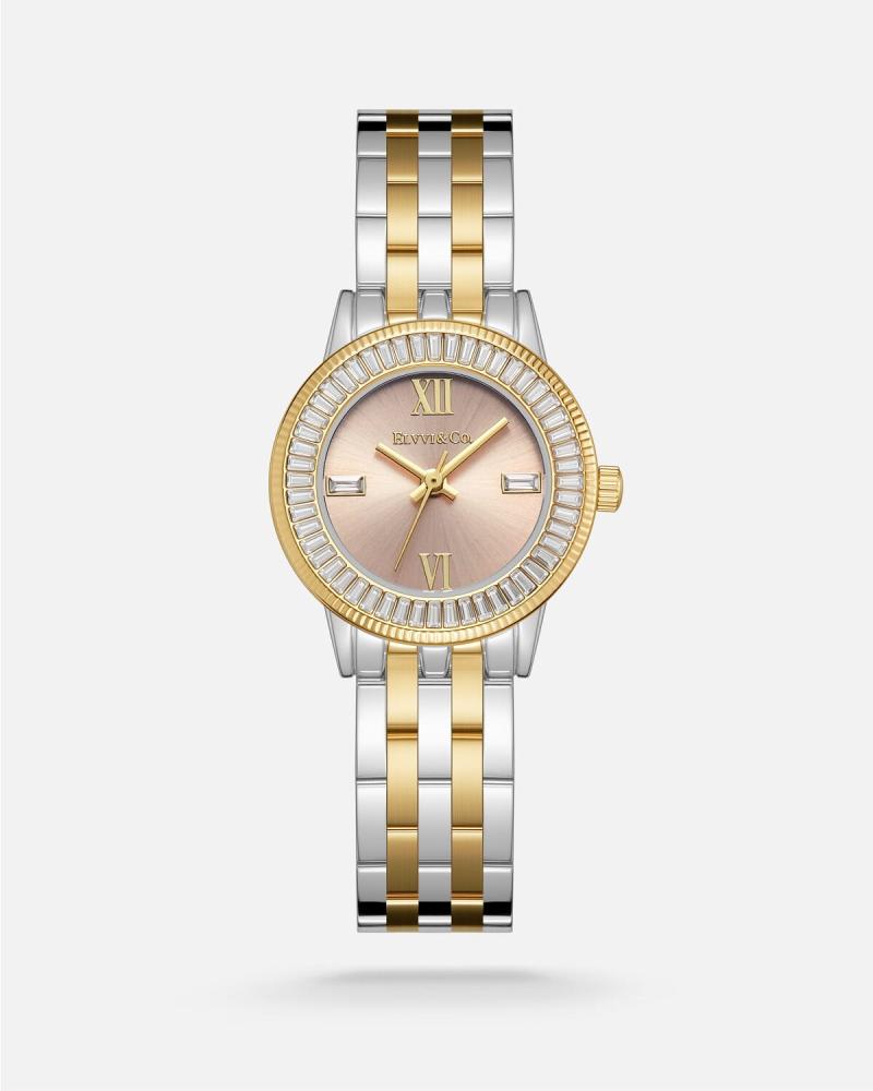 Women's watch, Alfi Steel, gold and silver