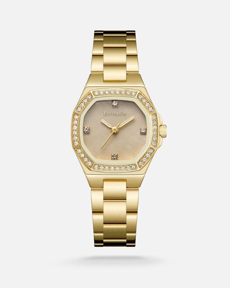 Women's steel watch in gold color from Al-Fay
