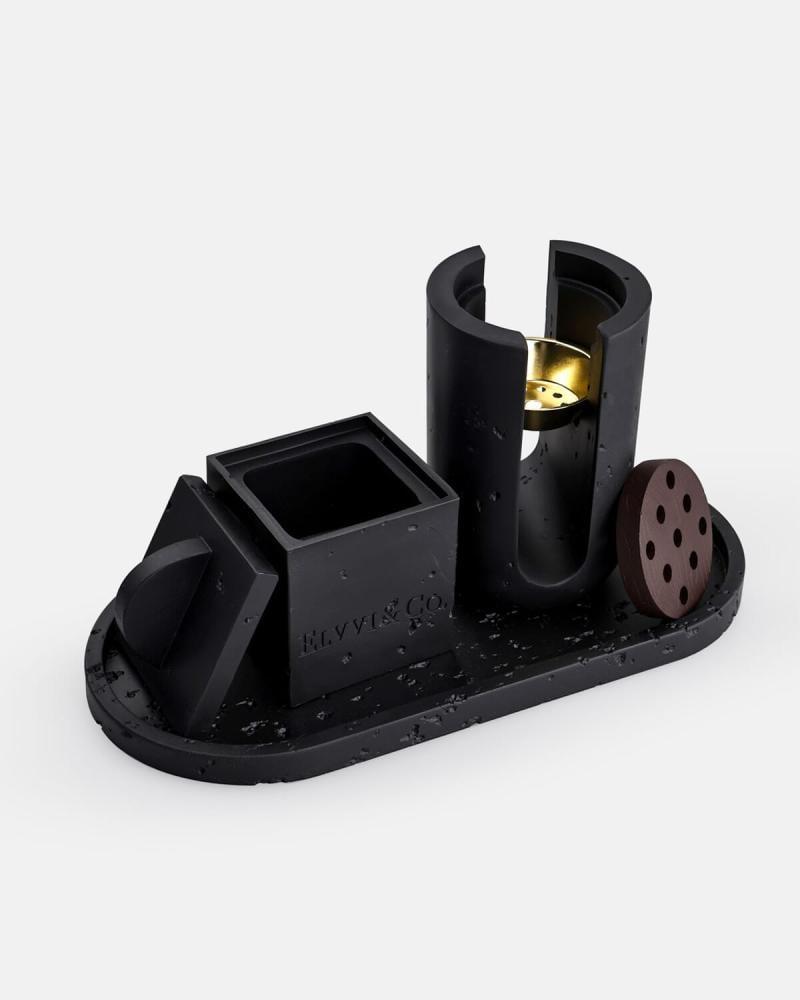 A Bakhoor Set with Incense Holder Choose Color:(Incense burner and incense box set in dark brown color)