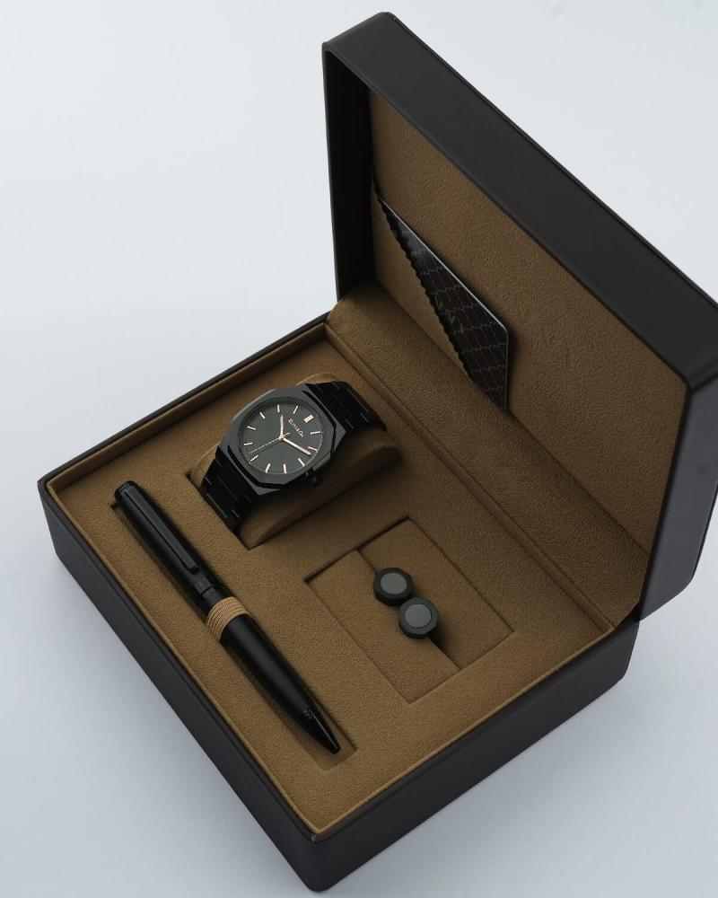 V&Co men's gifts: distinctive pen, cufflinks, and watch