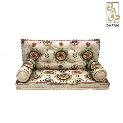 جلسة عربي قماش هندى 2 مقعد لون (Beige red)