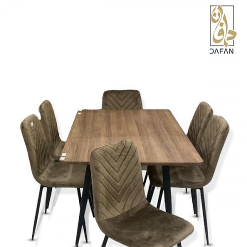 طاولة طعام 6 اشخاص لون (beige brown)