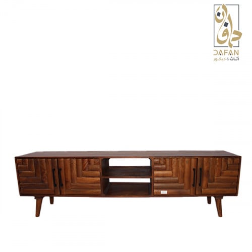 مكتبة تلفزيون هندي خشب طبيعي