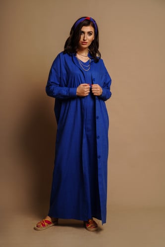 طقم العزيزة (جمبسوت) أزرق نيون