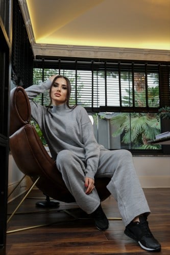 طقم الصوف النوفى رمادى