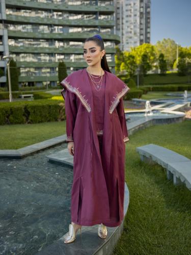 طقم الوشي النجدية (عنابي)