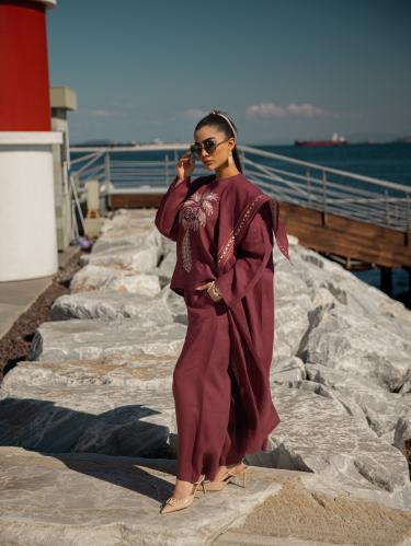 طقم السمحانية (عنابي)