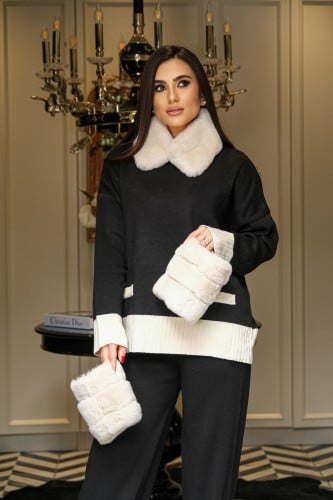 اكمام فرو ال(Rex) الطبيعي أوف وايت