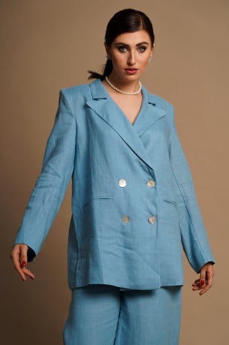 طقم الكلاسيكية أزرق