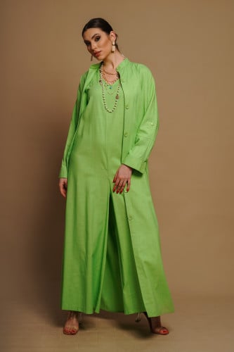 طقم العزيزة (جمبسوت) أخضر فاتح