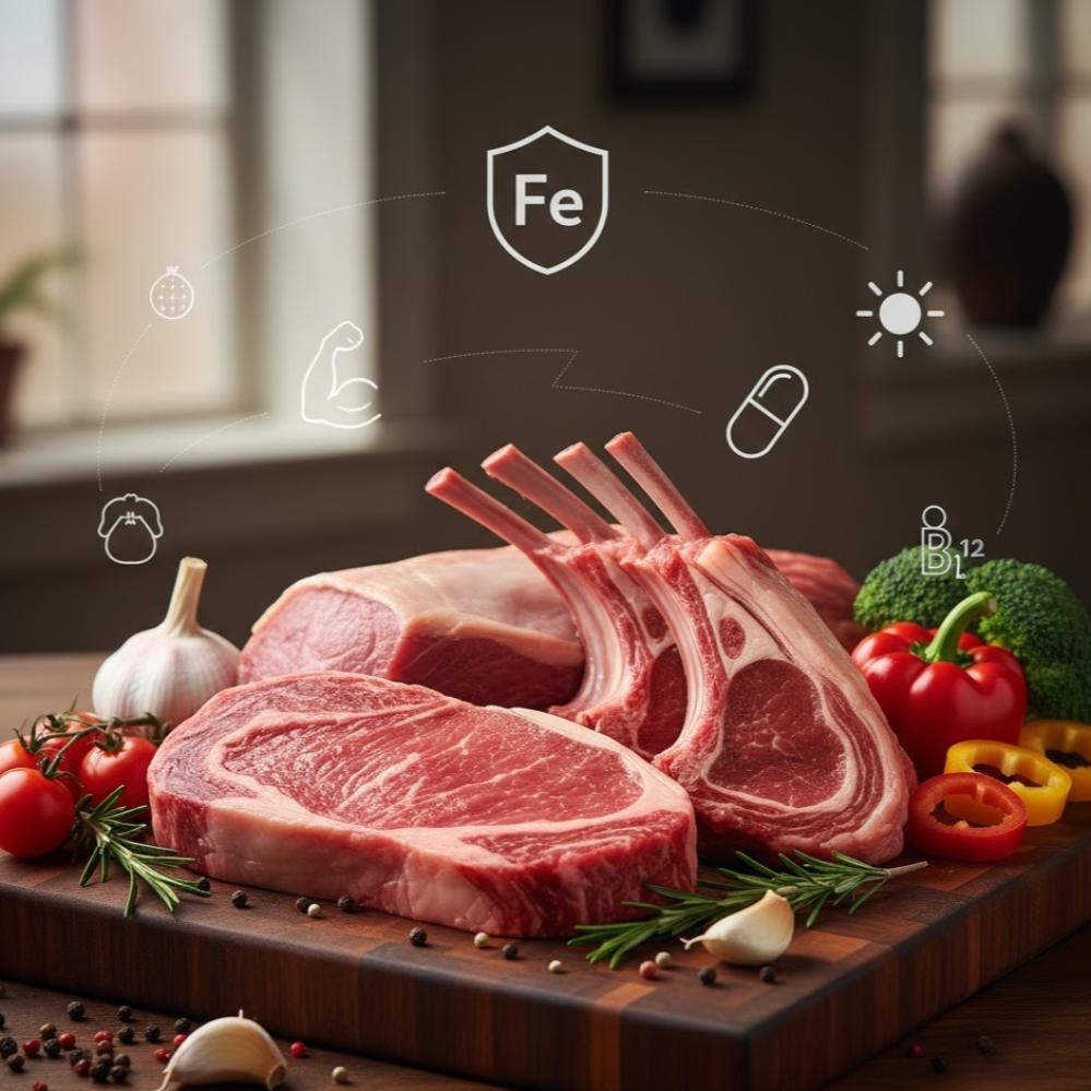 اهمية اللحوم الحمراء للجسم