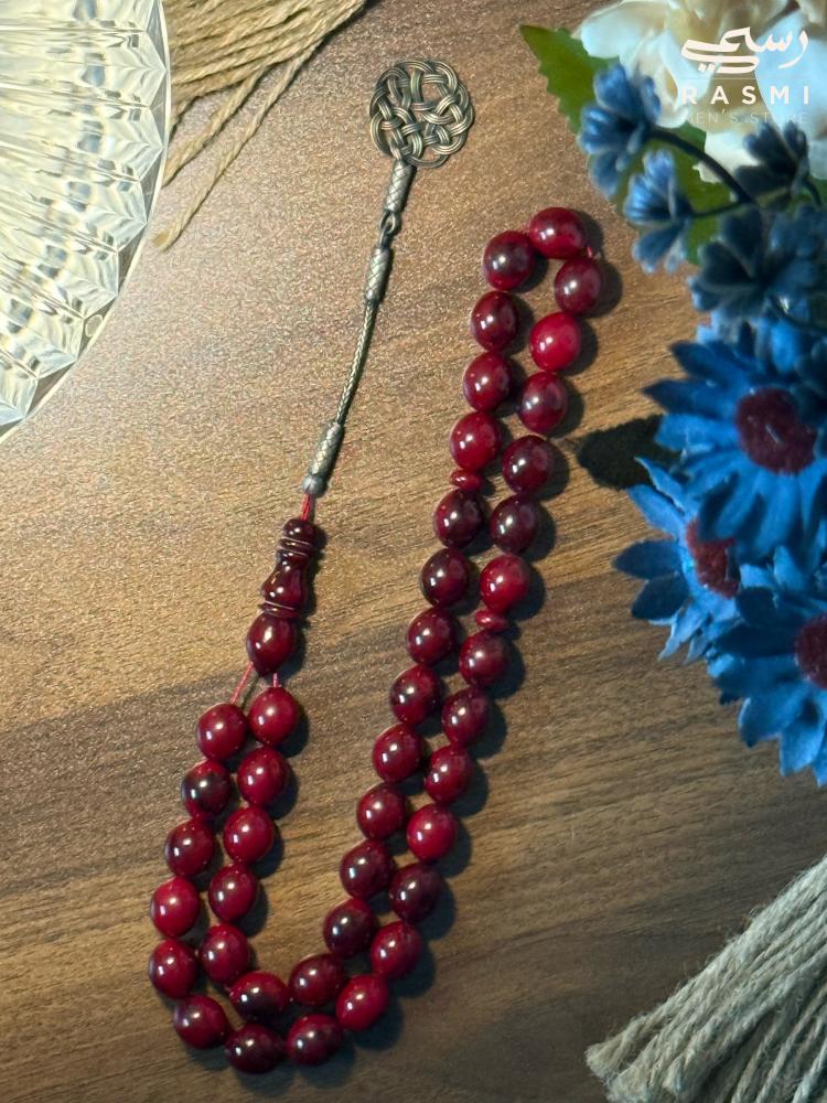 مسباح بكلايت كرزي غامق طربزونة فضة