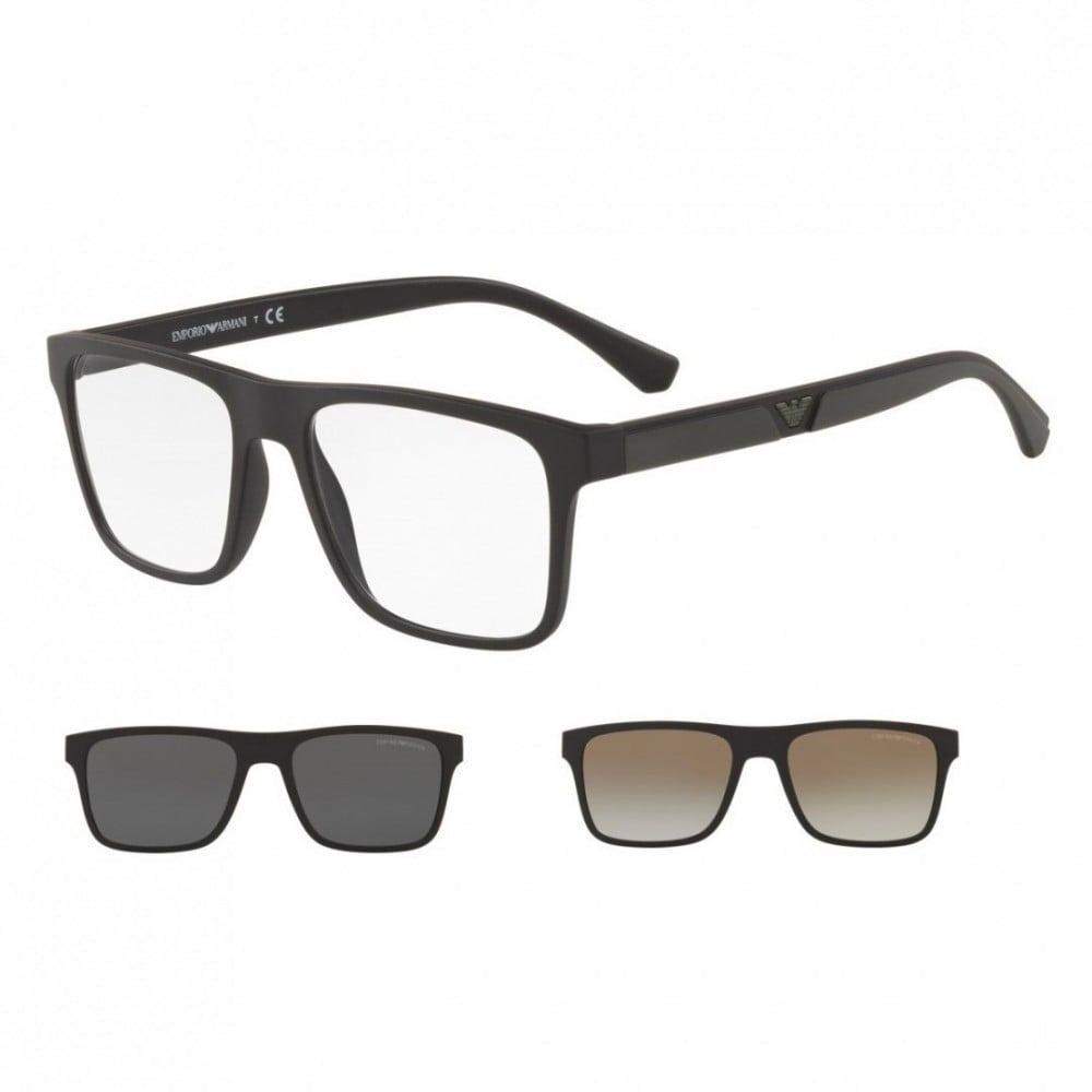 نظارات بدون إطار بني محروق