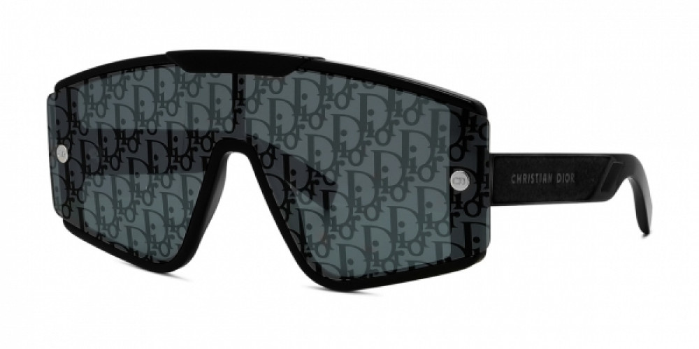 ماركة dior نظارات شمسية للرجال - شكل ماسك - لون اسود - زكي