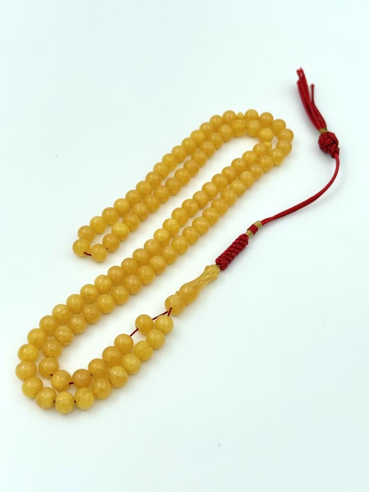 سبحة فاتوران أصفر مموج 99 خرزة