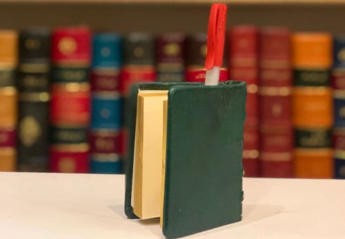 13014-نوته مفكرة حجم صغير تجليد جلد بجلد