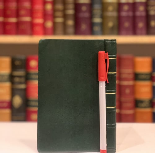 13262-نوته مفكرة تجليد جلد بجلد