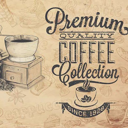 ورق جدران تصميم قهوة