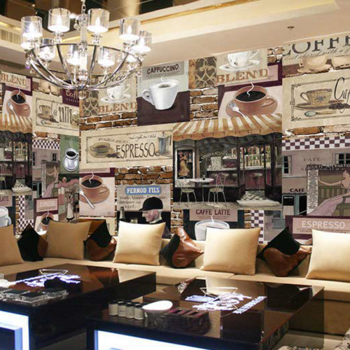 ورق جدران تصميم قهوة