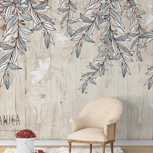 ورق جدران تصميم الطبيعة والأشجار