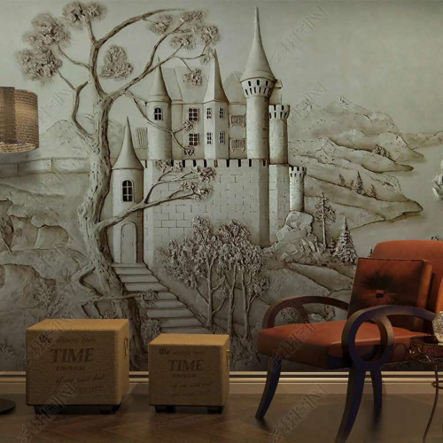 ورق جدران تصميم الطبيعة والأشجار